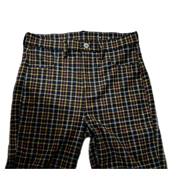AE High Rise Plaid Bell Bottoms - Picture 3 of 4